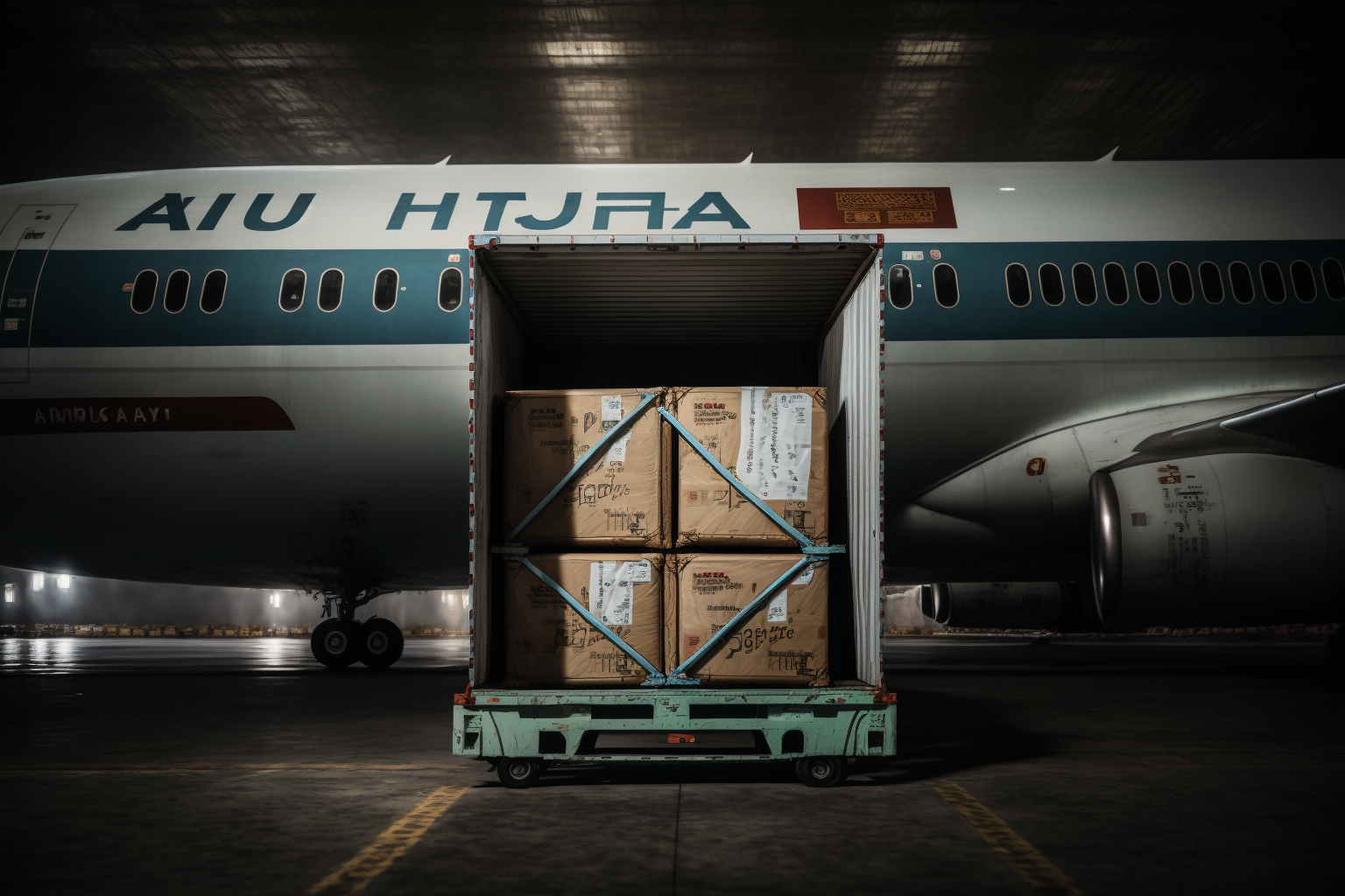 Loading cargo into an airplane
